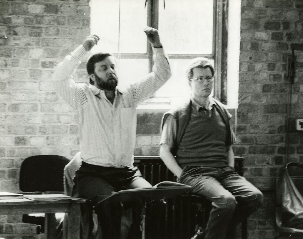 Andrew Davis and Nikolaus Lehnhoff in Glyndebourne rehearsal