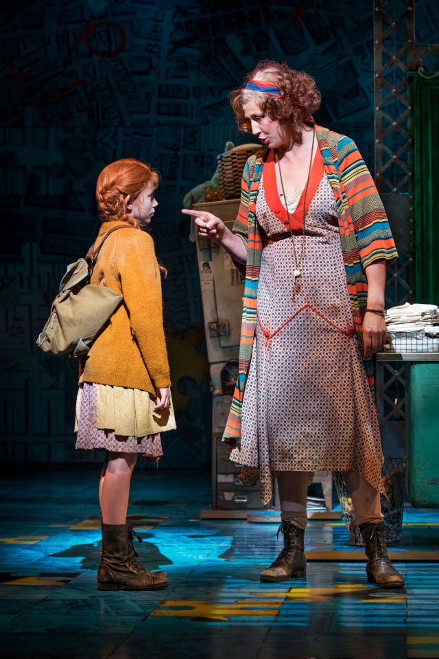 Ruby Stokes and Miranda Hart in `Annie'