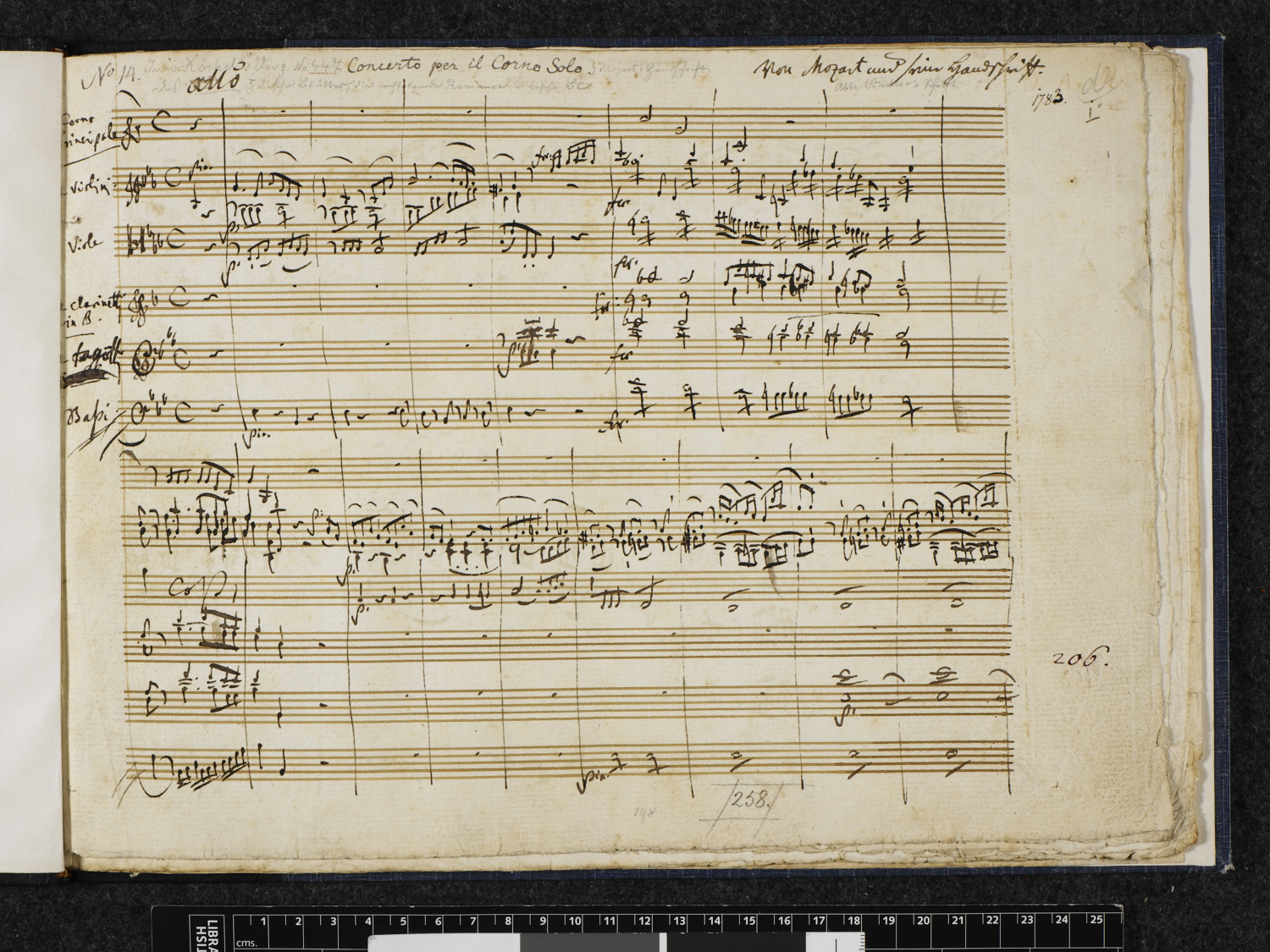 Moaart's Third Horn Concerto K447 from the Stefan Zweig collection at the British Library