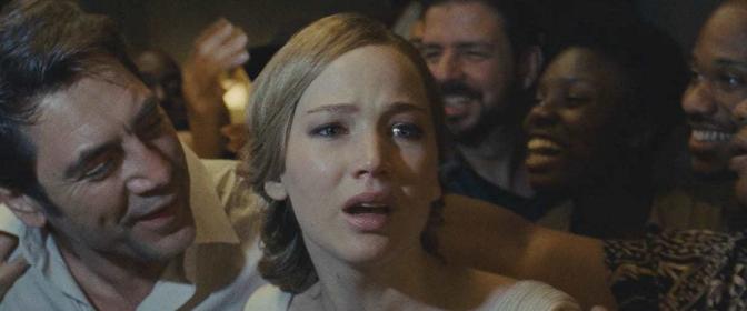 The Poet (Javier Bardem) makes Mother (Jennifer Lawrence) suffer for his art