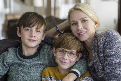 Playing happy families: Jaeden Lieberher, Jacob Tremblay and Naomi Watts