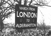 Spot the skiffler - off to Aldermaston with the protestors