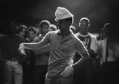 From the cover of 'Jon Savage's 1980-1982 - The Art Of Things To Come': popping at New York City’s Roseland Ballroom, 1980