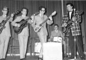 On stage and rocking. King Size Taylor and the Dominoes, with Ted Taylor on the right