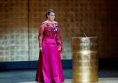 Nina Stemme about to give her acceptance speech