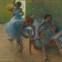 Dancers on a Bench', about 1898, Pastel on tracing paper