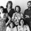 Fairport Convention #13, which lasted from February 1975 to January 1976. Front, from left: Dave Pegg, Dave Swarbrick. Back, from left: Sandy Denny, Trevor Lucas, Bruce Rowland, Jerry Donahue