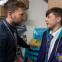 Steve Bell the PE teacher (Paul Nicholls) with the anarchic Jordon Wilson (Samuel Bottomley)