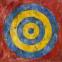 'Target', 1961. Encaustic and collage on canvas