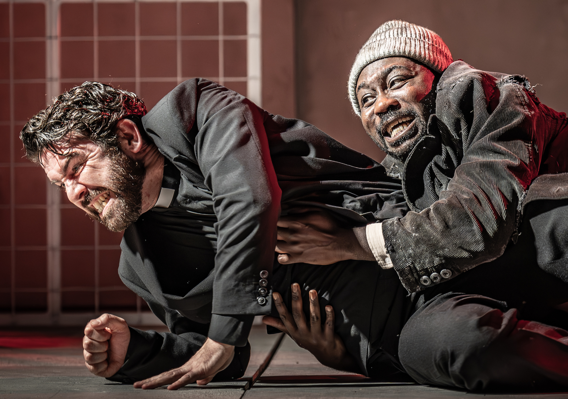 Paul Ready and Jude Owusu in The Duchess [of Malfi]