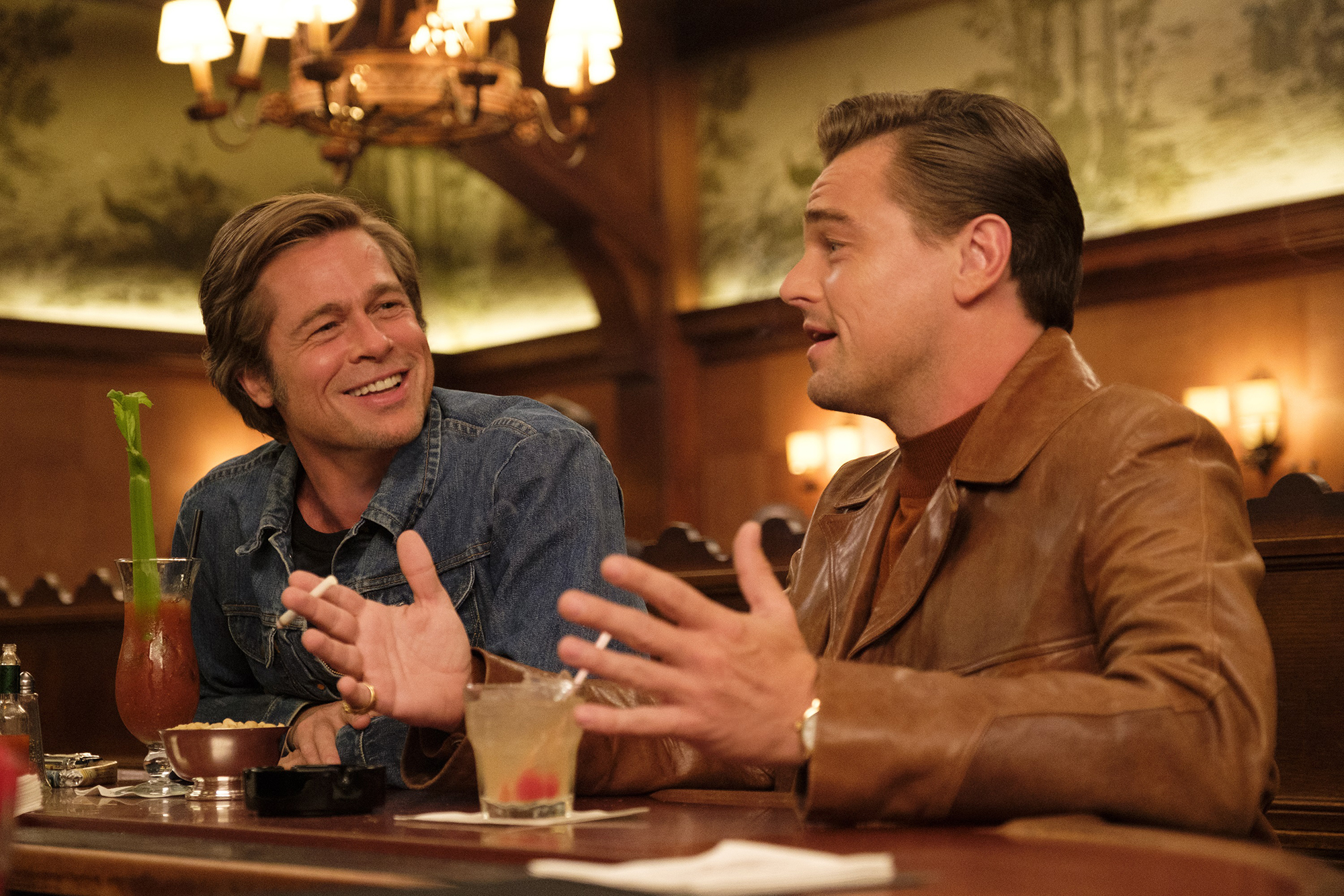 Brad Pitt and Leonardo DiCaprio in Once Upon a Time... In Hollywood