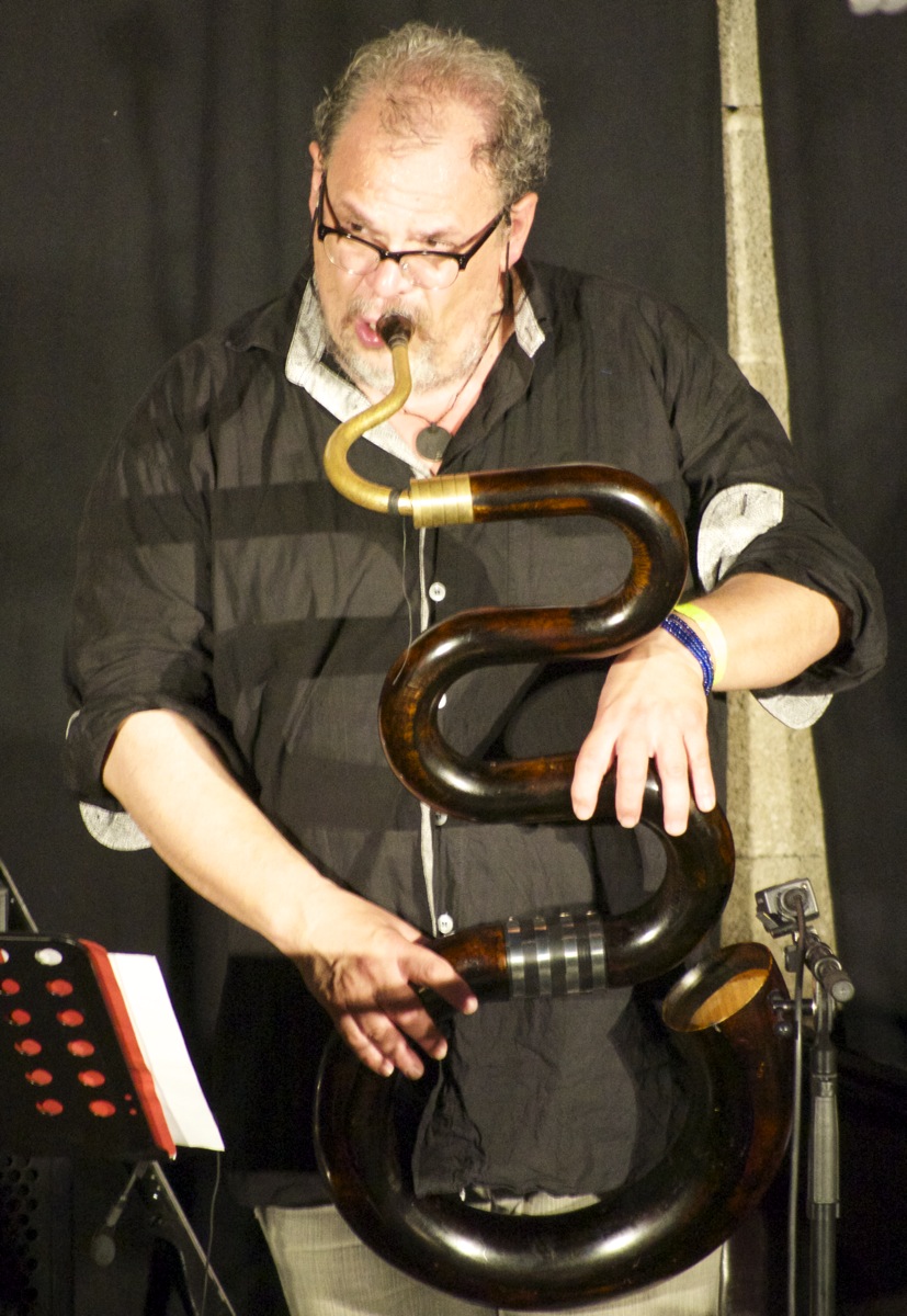 Michel Godard playing the serpent