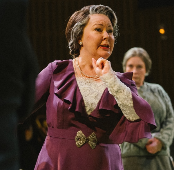 Judith Howarth as Lady Billows and Heather Shipp as Florence Pike in Opera North's Albert Herring cr Tom Arber
