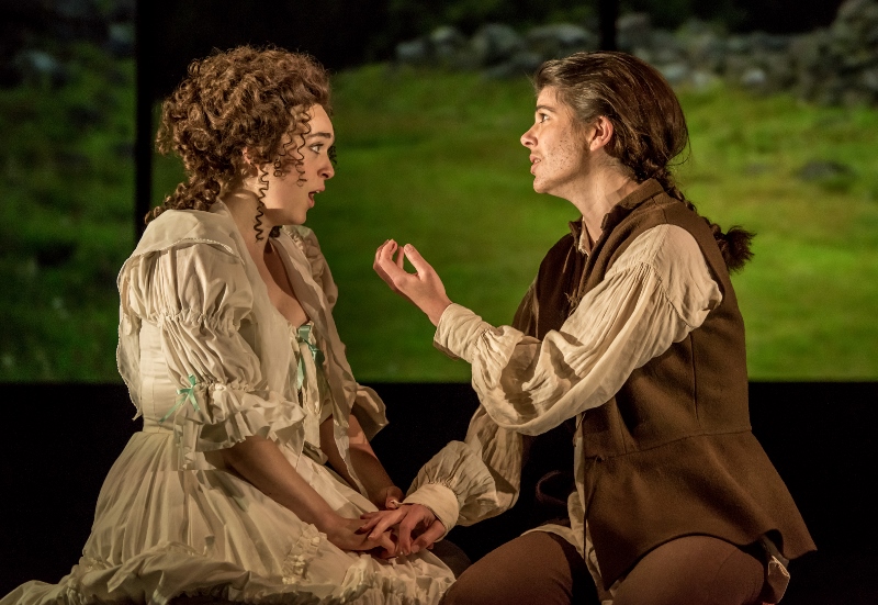 Ellie Neate as Elisa and Katie Coventry as Aminta in Buxton International Festival's Il re pastore Credit Genevieve Girling