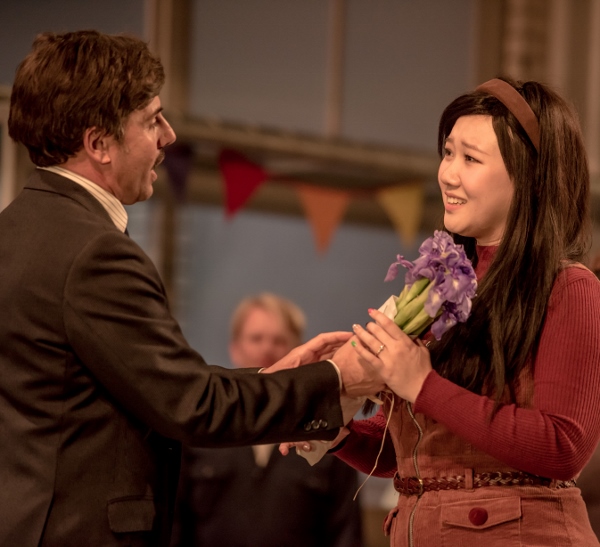 Nico Darmanin as Elvino and Ziyi Dai as Amina in Buxton International Festival's La Sonnambula.  Credit Genevieve Girling