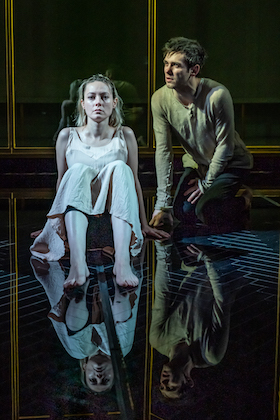 Lydia Wilson and Jack Riddiford as the Duchess and Antonio