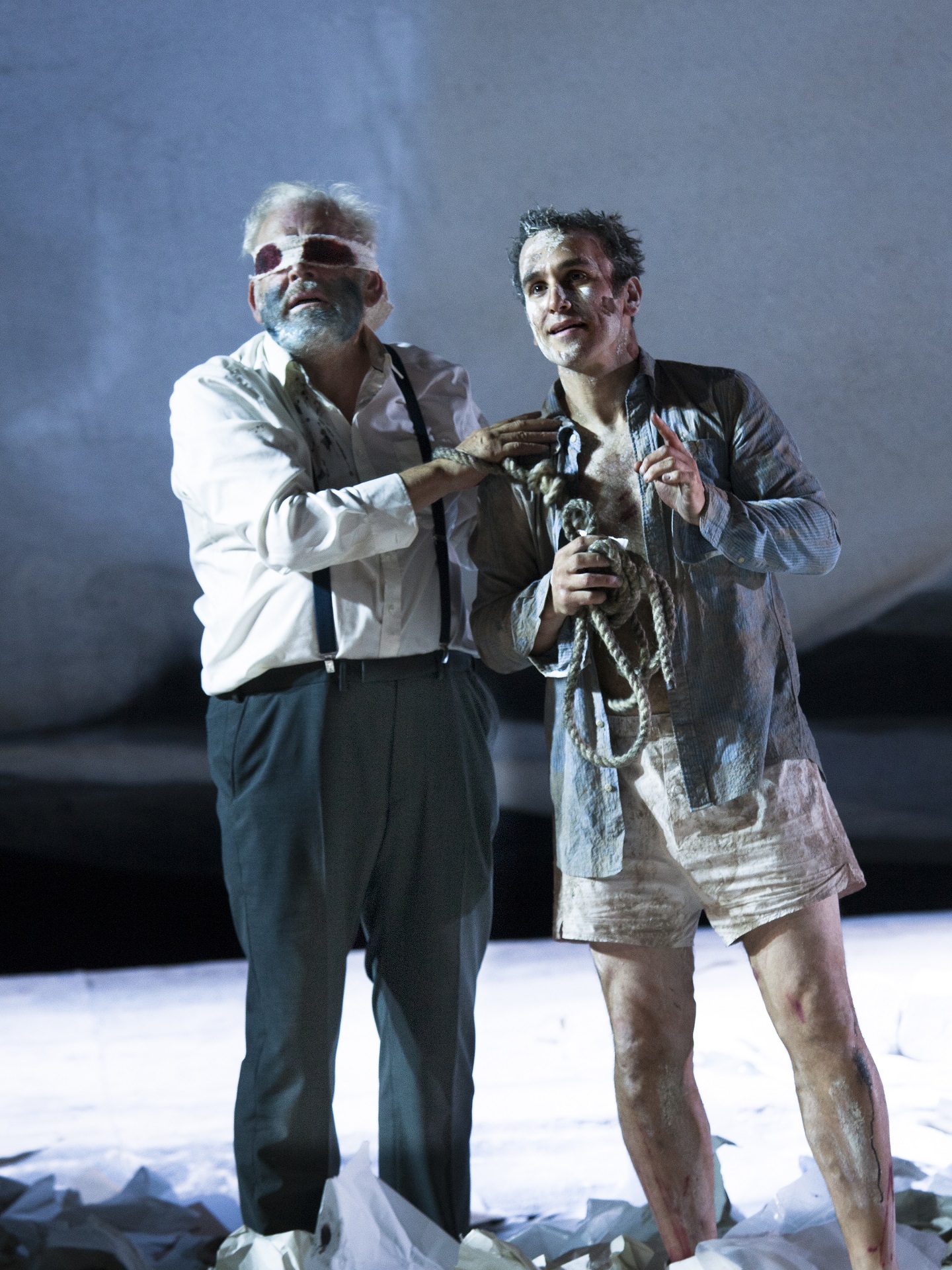 John Graham-Hall and Thomas Allen in King Lear at The Grange, 2021