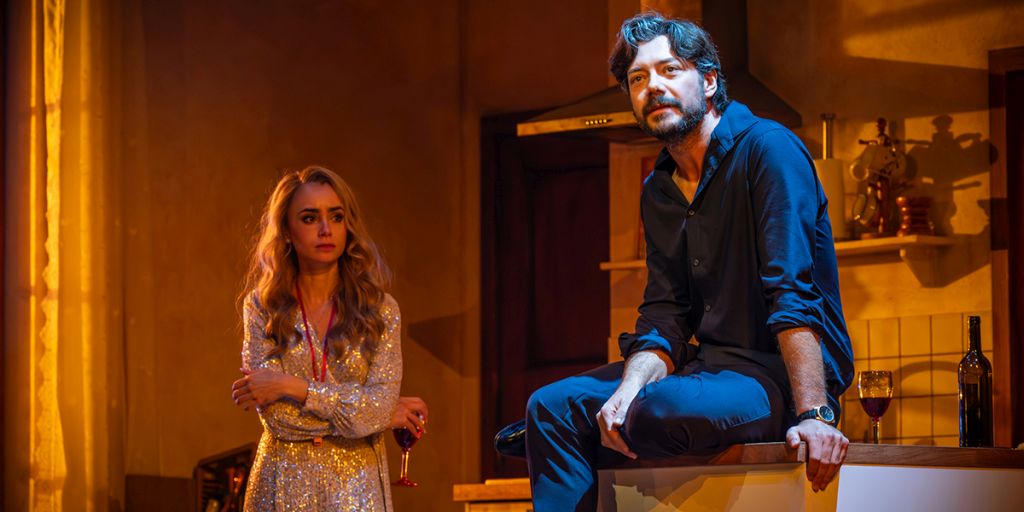 Lily Collins and Alvaro Morte in 'Barcelona' on the West End