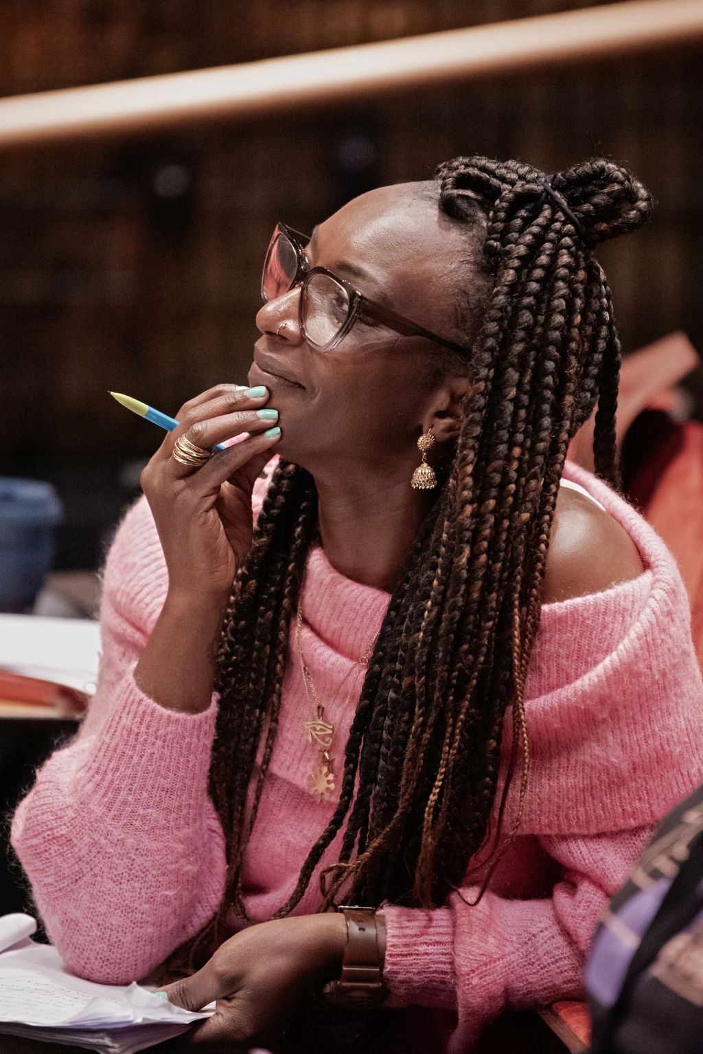 Chinonyerem in rehearsal for her play