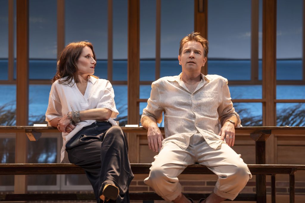 Kate Fleetwood and Ewan McGregor as wife and husband on the rocks