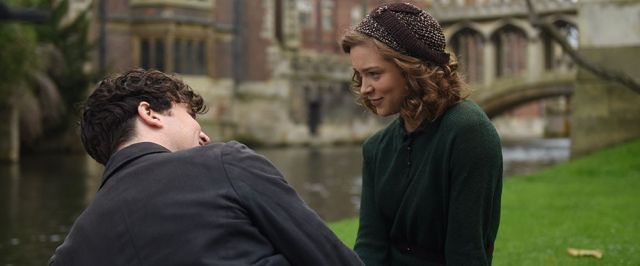 Tom Hughes and Sophie Cookson in 'Red Joan'
