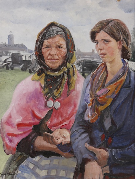 Gypsies at Ascot by Dame Laura Knight, 1933, Hereford Museum and Art Gallery © Reproduced with permission of The Estate of Dame Laura Knight DBE RA
