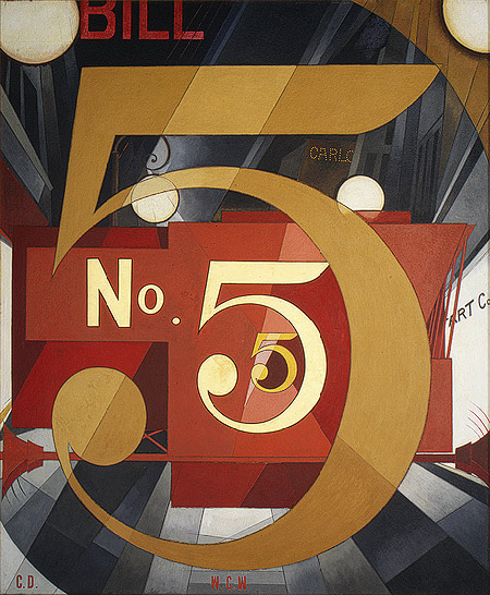 Charles Demuth, I Saw the Figure 5 In Gold, 1928; Metropolitcan Musesum of Art
