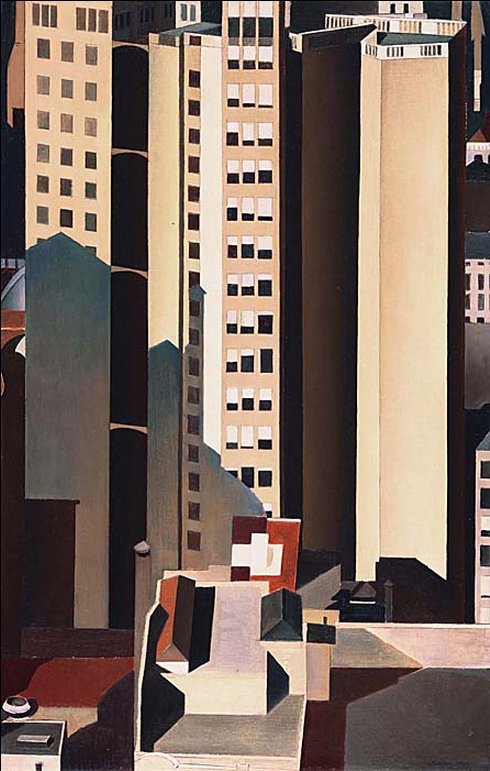 Charles Sheeler, Skyscrapers, 1922; The Phillips Collections