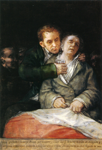 Francisco Goya, Self-Portrait with Dr Arrieta, 1820; Minneapolis Institute of Art, Minnesota