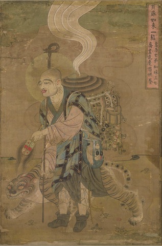 Itinerant Monk Accompanied by a Tiger, 9th century