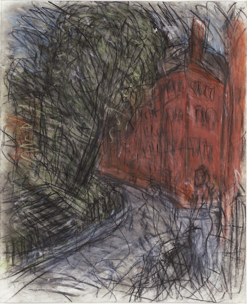 Leon Kossoff, Arnold Circus, 2008-10 (charcoal and pastel on paper)