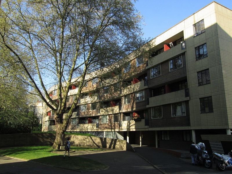 Spa Green Estate, Clerkenwell. Designed by Berthold Lubetkin in the 1930s and built in the 1940s