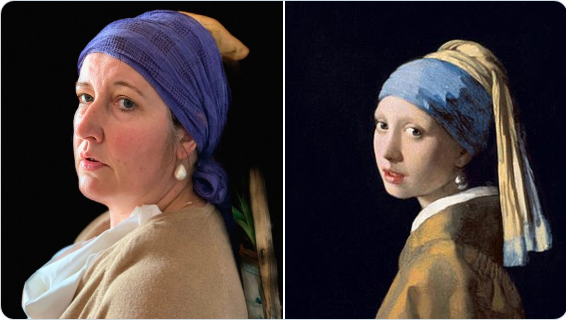 Tracy Jones as Vermeer's Girl with a Pearl Earring