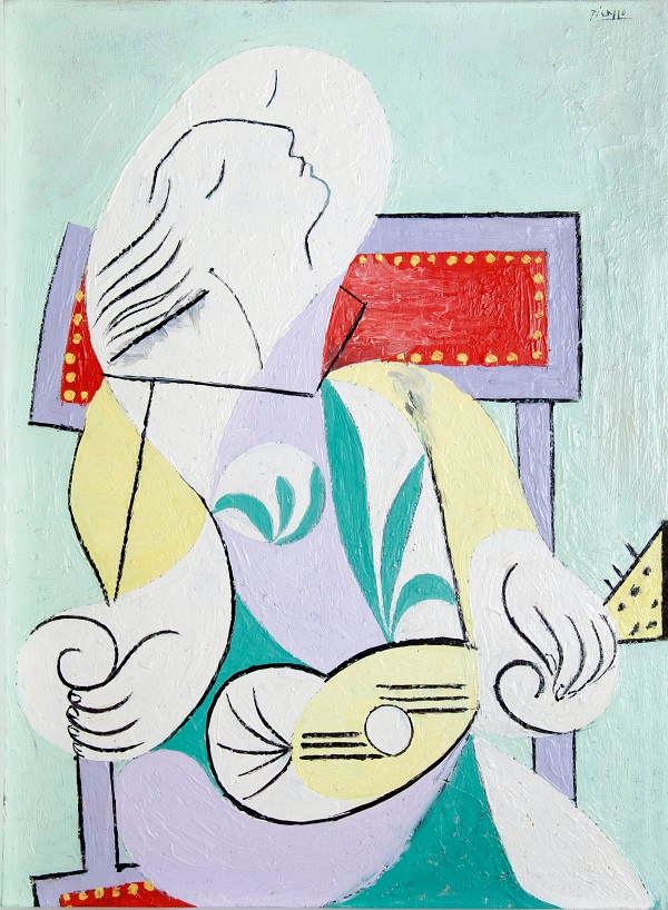 Young Woman with Mandolin, 1932 Oil on board, The University of Michigan, Ann Arbor, Michigan. Gift of the Carey Walker Foundation (c) Succession Picasso/DACS London 2018