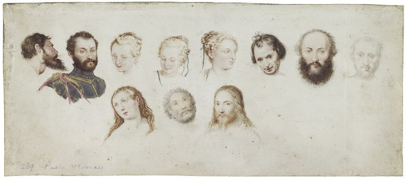 Studies of Six Male and  Five Female Heads  Late sixteenth century  Unidentified artist after various artists, including Paolo Veronese  Reproduced by permission of Chatsworth Settlement Trustees. © Devonshire Collection
