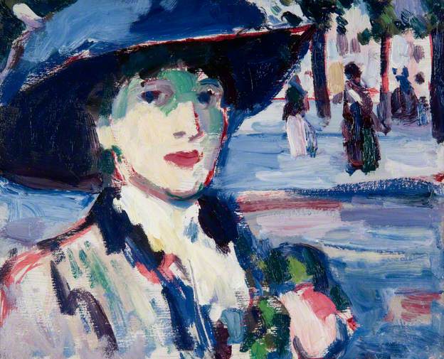  JD Fergusson, 'Anne Estelle Rice in Paris (Closerie des lilas)' 1907
