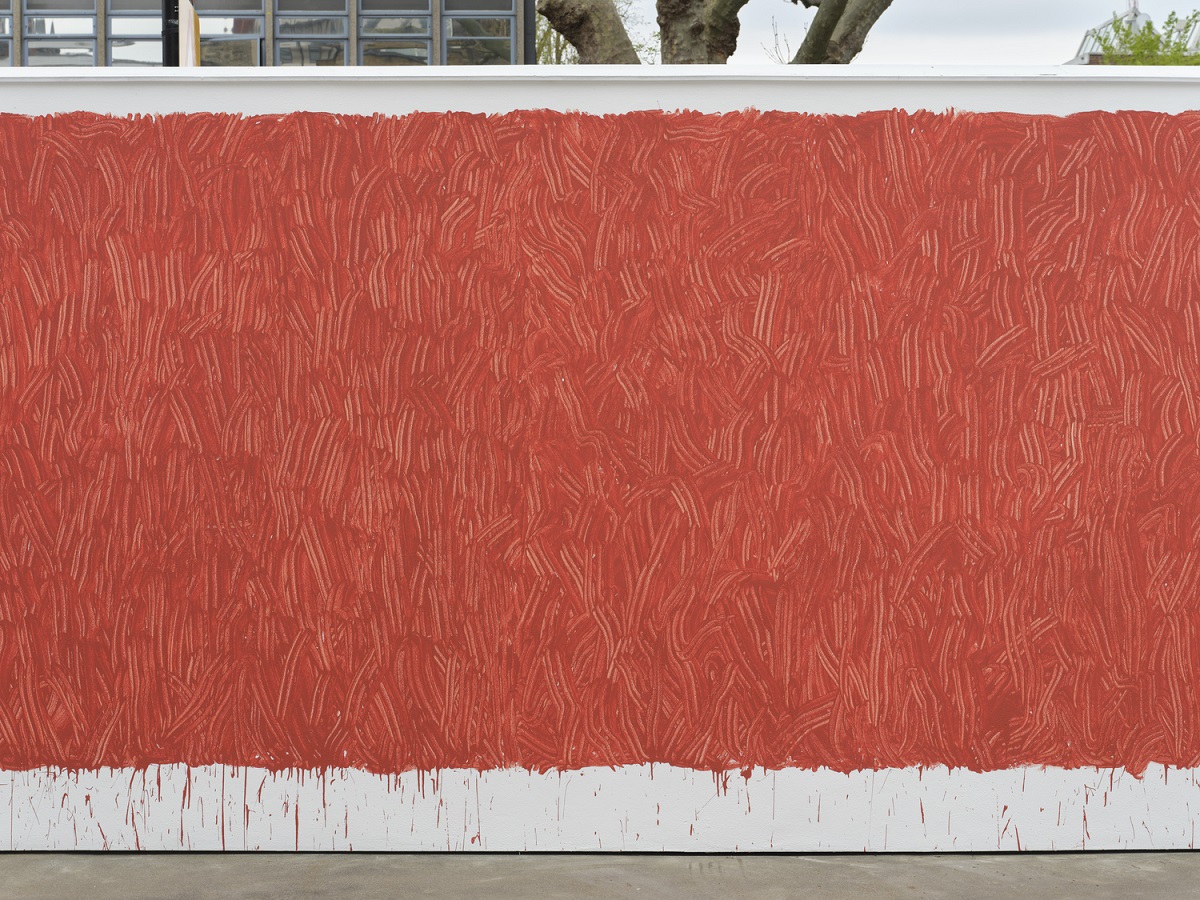 Richard Long Red River, 2023 Paint Dimensions variable © Richard Long , Courtesy Lisson Gallery
