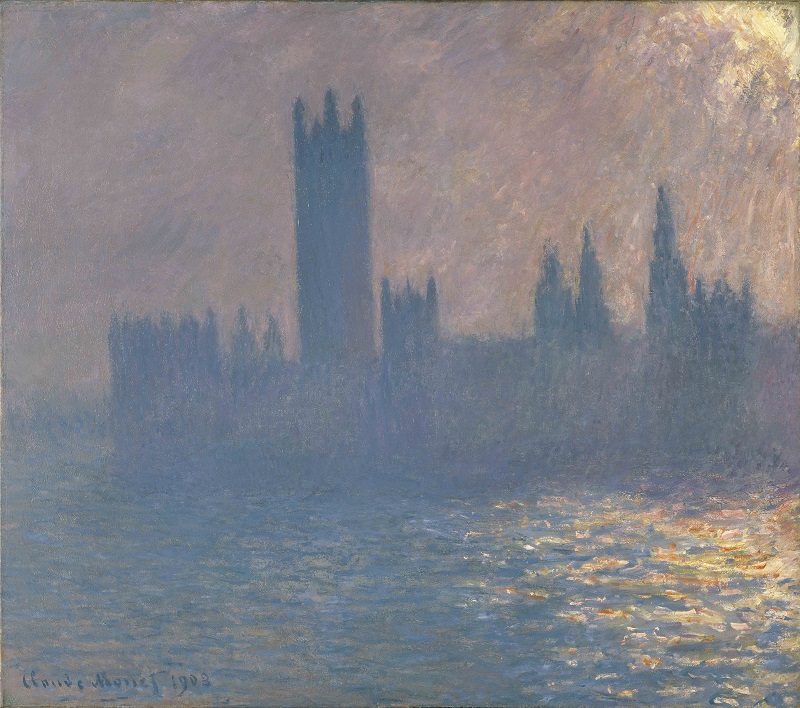Claude Monet, Houses of Parliament, Sunlight Effect, 1903, Brooklyn Museum of Art, New York 