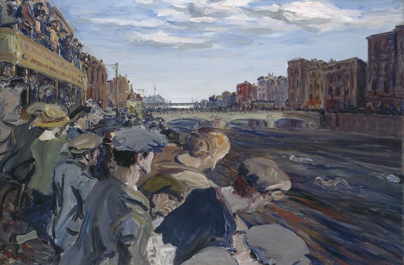 Jack B. Yeats (1871 – 1957), The Liffey Swim, 1923, Oil on canvas © NGI