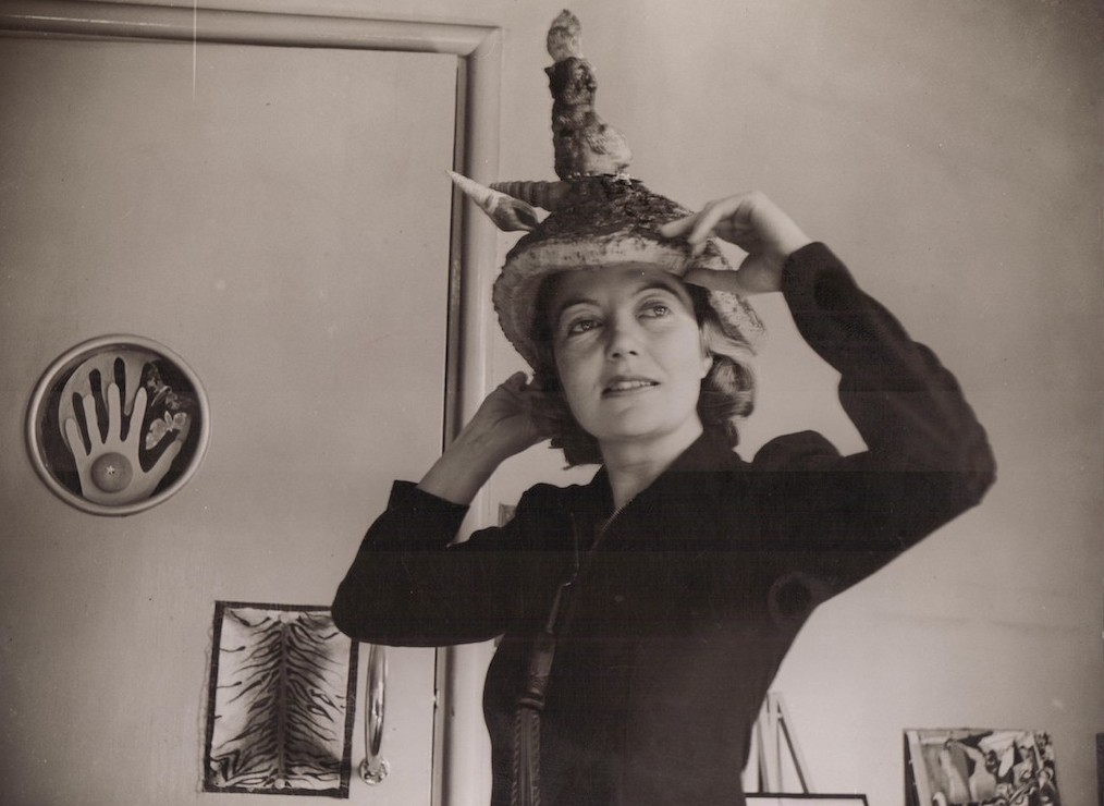 Eileen Agar wearing "Ceremonial Hat for Eating Bouillabaisse" 1936 Private Collection © Estate of Eileen Agar/Bridgeman Images