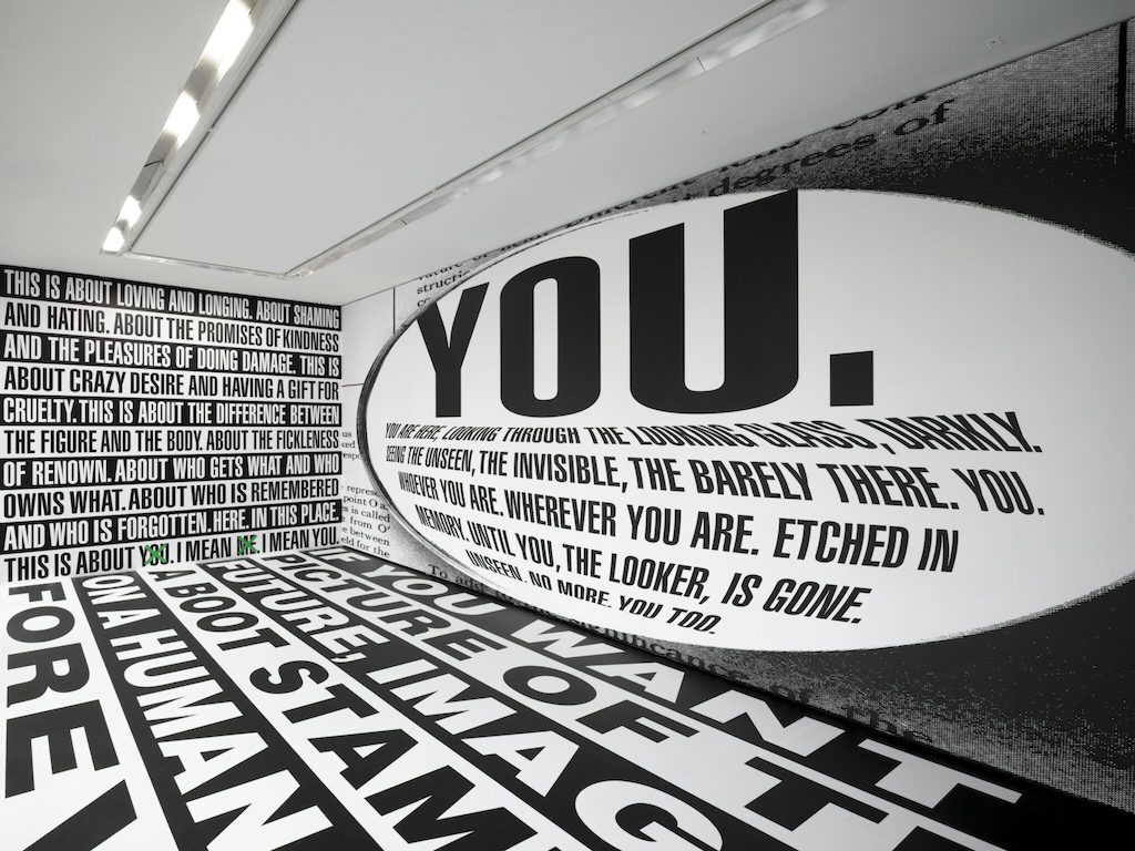 Barbara Kruger FOREVER Installation view, Sprüth Magers, Berlin, September 16, 2017-January 20, 2018 Courtesy the artist and Sprüth Magers Photo: Timo Ohler