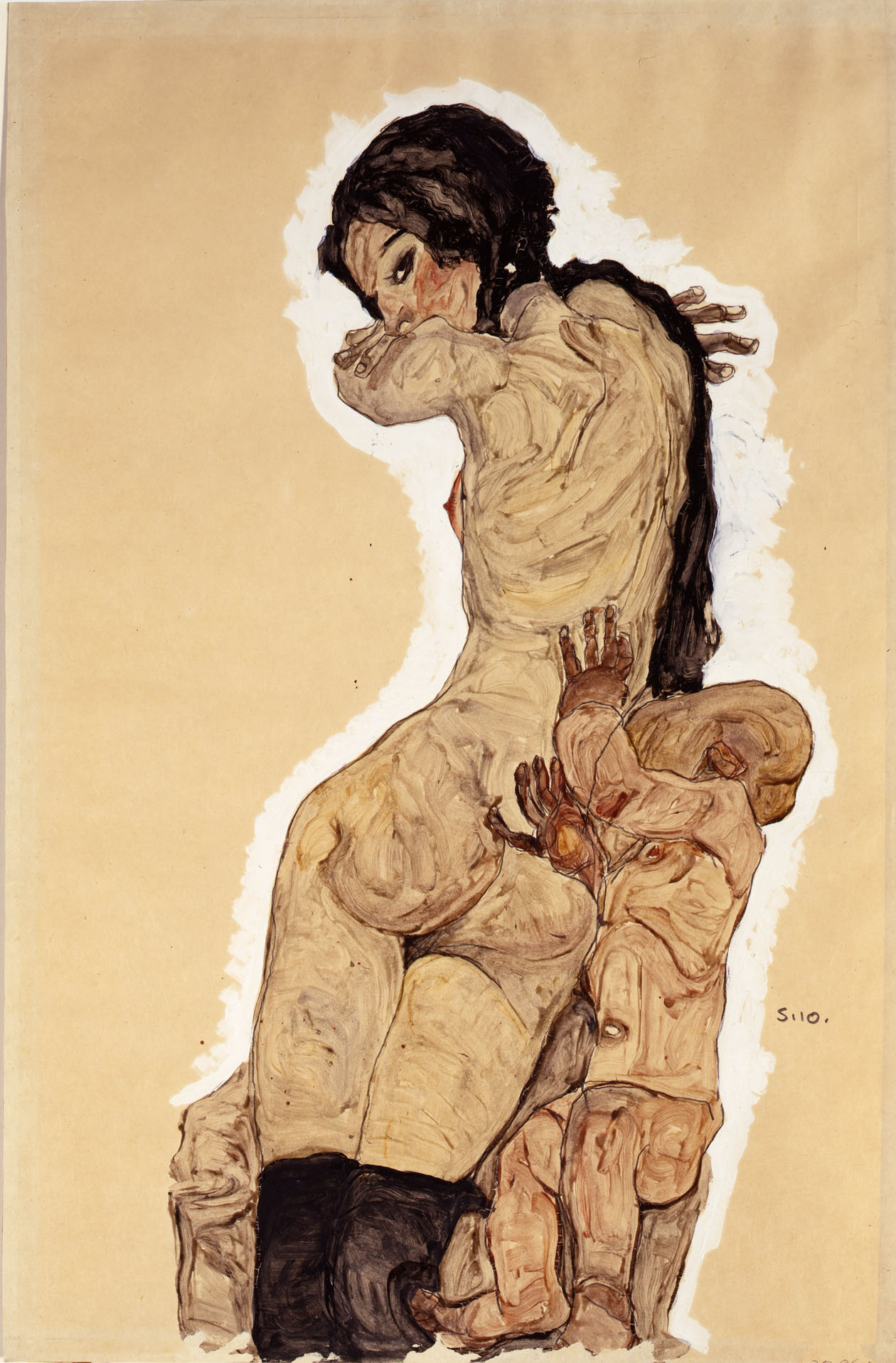 Woman with Homunculus by Egon Schiele (1910)