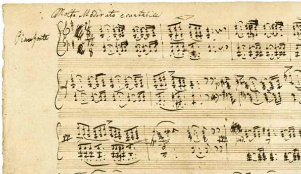 Manuscriot of Schubert G major Sonata