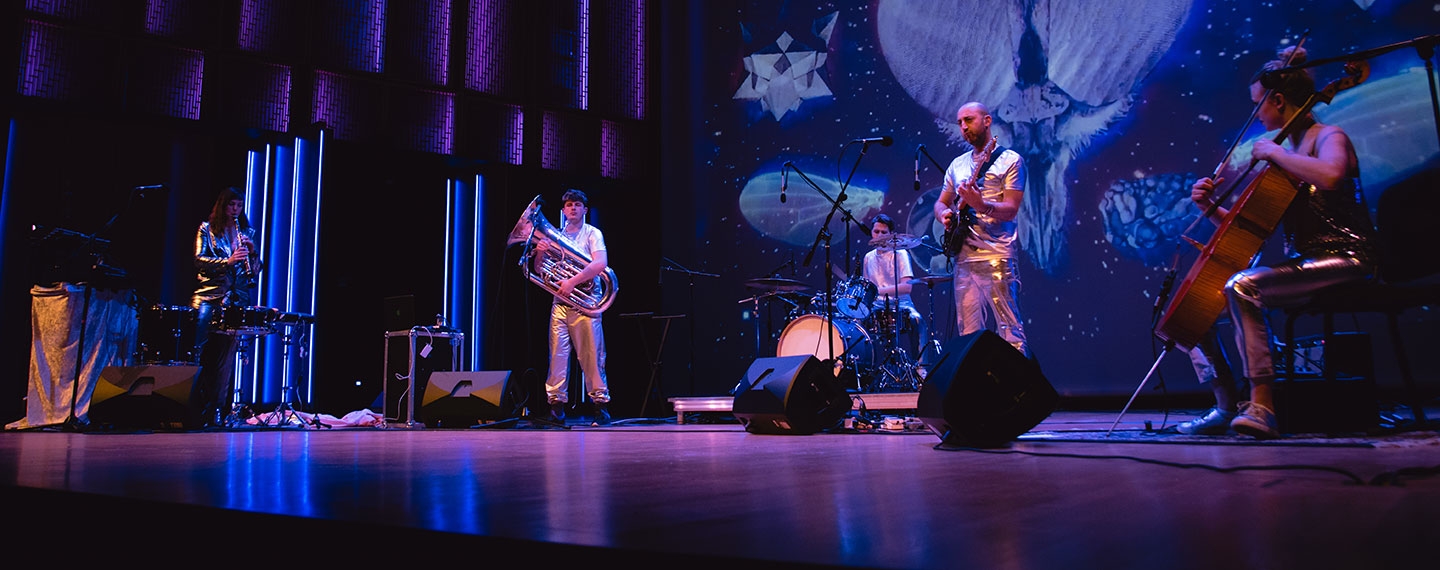 (l-r) Anna Meredith, Tom Kelly, Sam Wilson, Jack Ross and Maddie Cutter