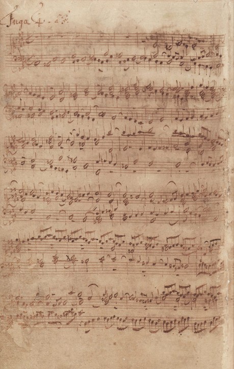 C sharp minor Fugue manuscript
