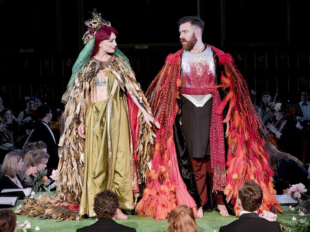 Lucy Thatcher and David North as Titania and Oberon