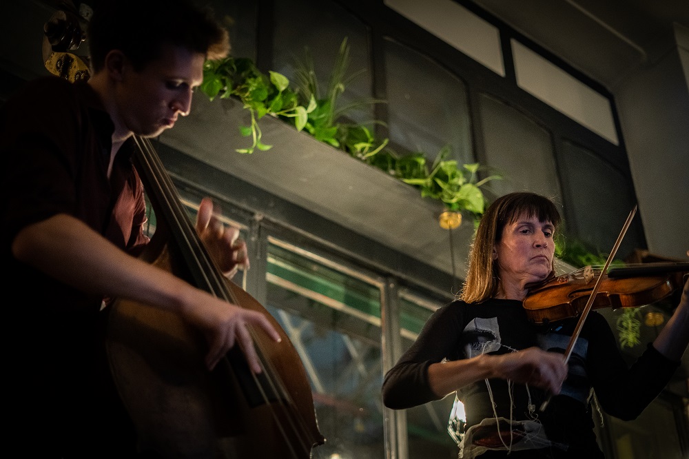 Mullova and Mullov-Abbado in the Fidelio Orchestra Cafe