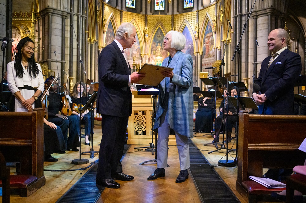 King Charles III presents Judith Weir with highest musical honour