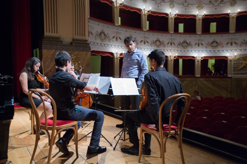 Nabeel Abboud Ashkar with Polyphony musicians in Citta della Pieve