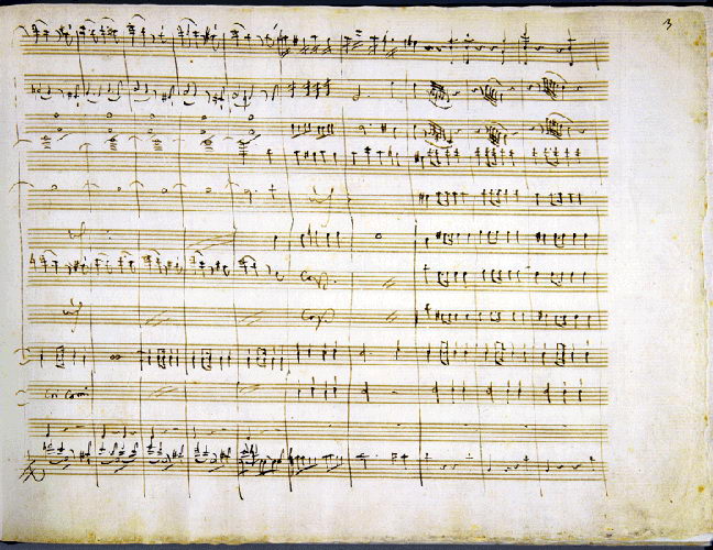 Manucript of Mozart's 41st Symphony 